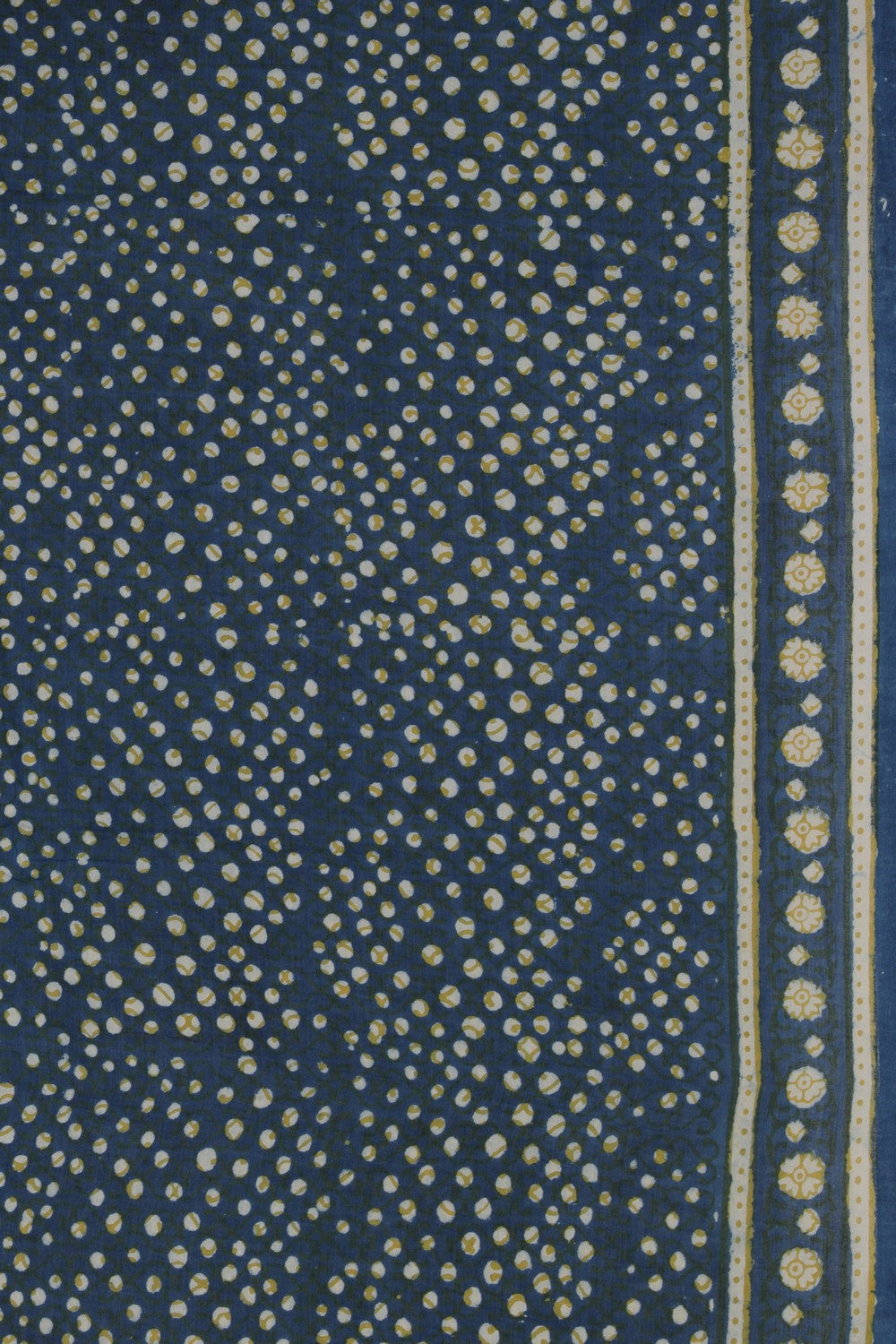 Indigo Bagru Cotton saree