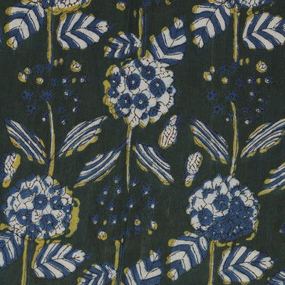Indigo Bagru Cotton saree