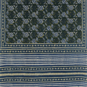 Indigo Bagru Cotton saree