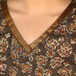 Cotton Kalamkari handblock printed Sharara suit set
