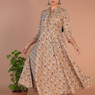 Kalamkari handblock printed long dress