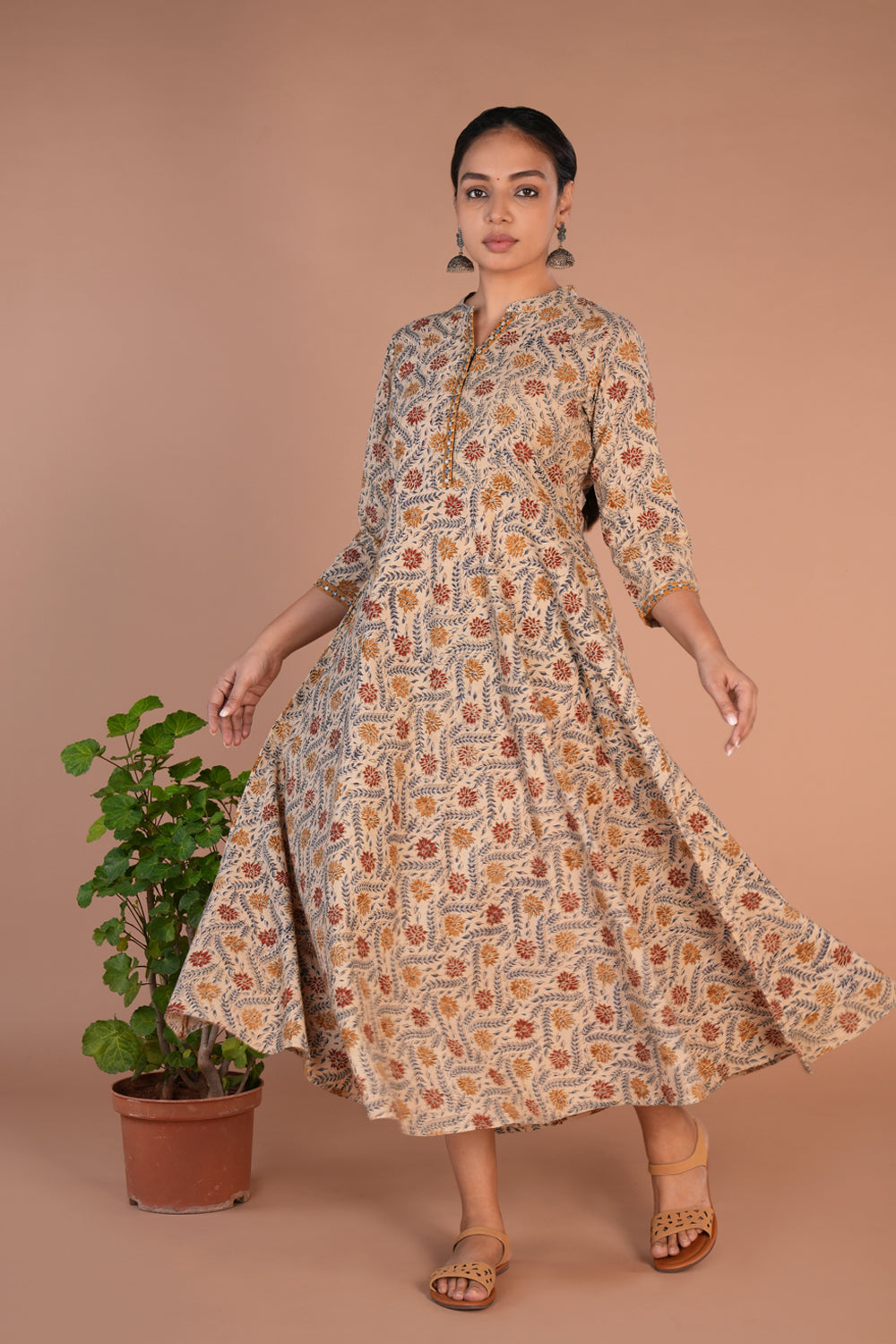 Kalamkari handblock printed long dress