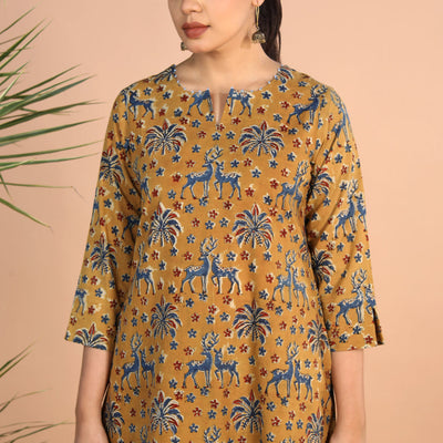 Kalamkari handblock printed Kurti