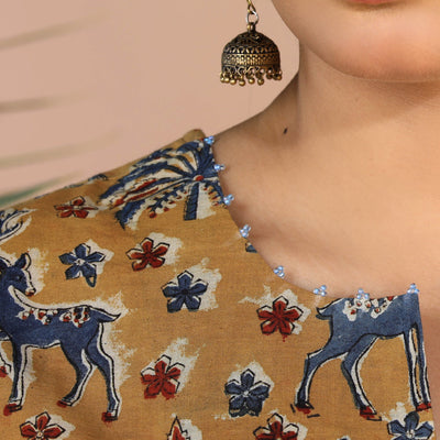Kalamkari handblock printed Kurti