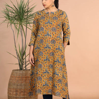 Kalamkari handblock printed Kurti