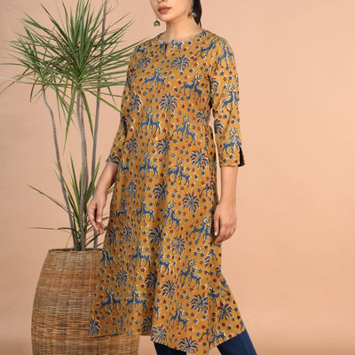 Kalamkari handblock printed Kurti