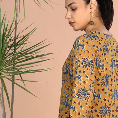Kalamkari handblock printed Kurti
