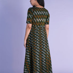 Handwoven cotton Pochampally Ikat dress