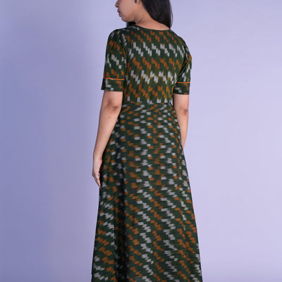 Handwoven cotton Pochampally Ikat dress