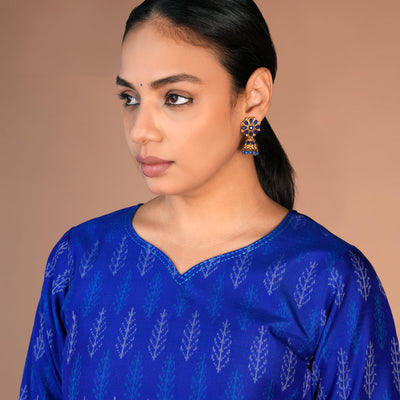 Handwoven Silk Pochampally Ikat Kurti
