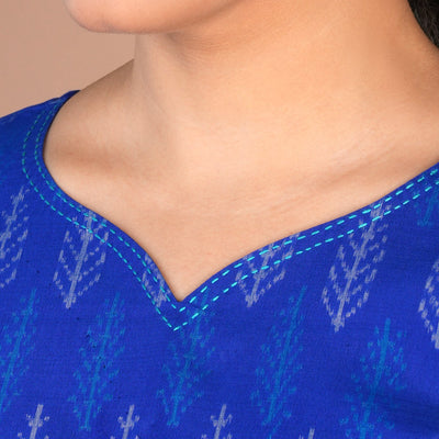 Handwoven Silk Pochampally Ikat Kurti