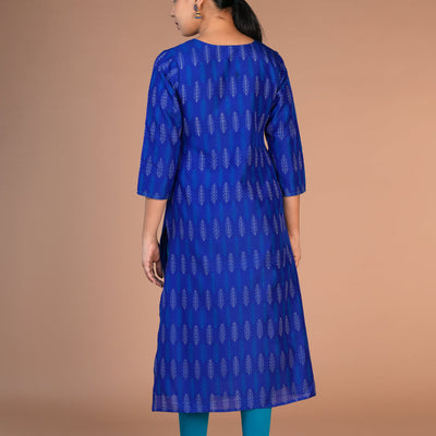 Handwoven Silk Pochampally Ikat Kurti