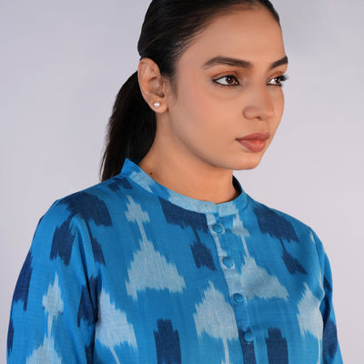 Handwoven cotton Pochampally Ikat dress