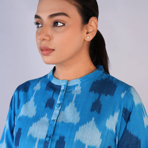 Handwoven cotton Pochampally Ikat dress