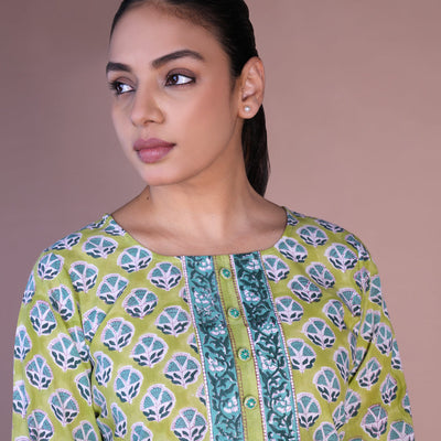 Handblock printed cotton kurti