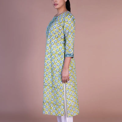 Handblock printed cotton kurti