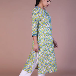 Handblock printed cotton kurti