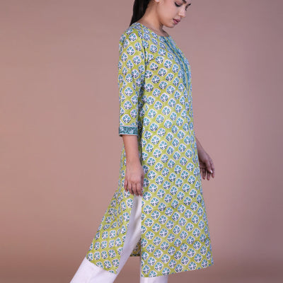 Handblock printed cotton kurti