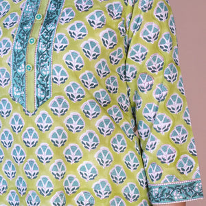Handblock printed cotton kurti