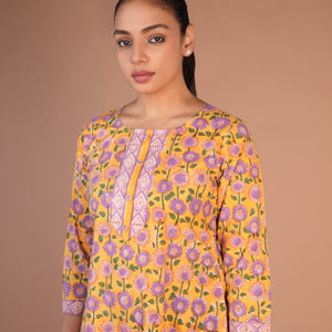 Handblock printed cotton kurti