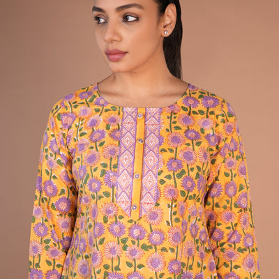 Handblock printed cotton kurti