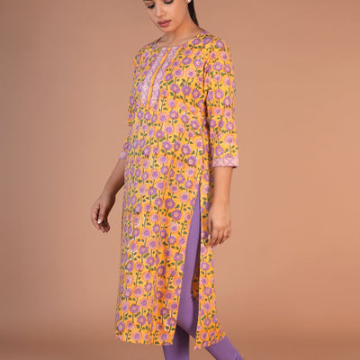 Handblock printed cotton kurti