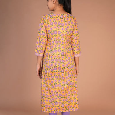 Handblock printed cotton kurti
