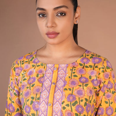 Handblock printed cotton kurti