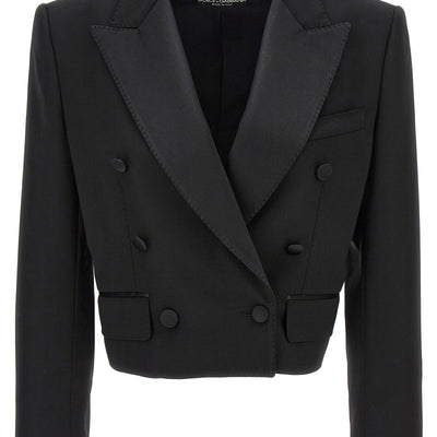 Dolce & Gabbana Tuxedo Crop Blazer
