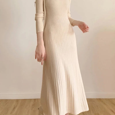 Misty Premium Woolen Knitted Midi Dress