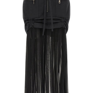 Dolce & Gabbana Twill And Chiffon Skirt