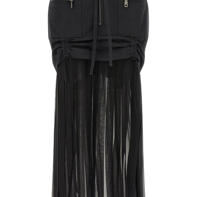Dolce & Gabbana Twill And Chiffon Skirt