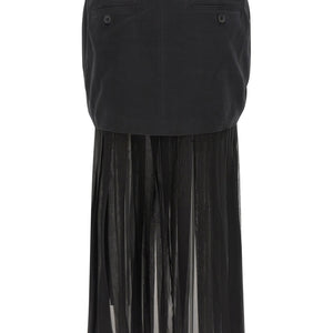 Dolce & Gabbana Twill And Chiffon Skirt