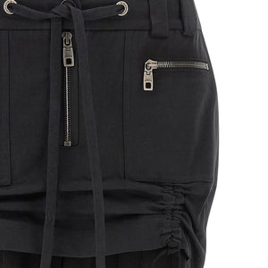 Dolce & Gabbana Twill And Chiffon Skirt
