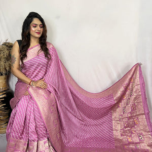Modal Silk Leheriya Print Saree