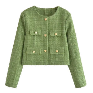 Sare Luxe Tweed 2 Pc Set - Set of Jacket and Skirt