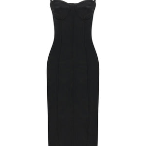Dolce & Gabbana Black Sicily Bra Corset Dress