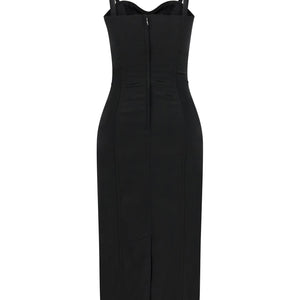 Dolce & Gabbana Black Sicily Bra Corset Dress