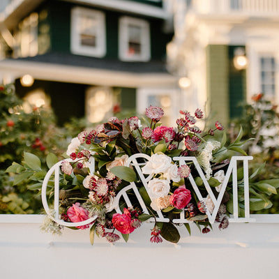 Sophisticated with Vibrant Pop Beach House Wedding
