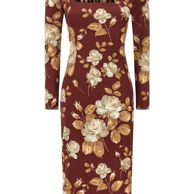 Dolce & Gabbana Rose Print Dress
