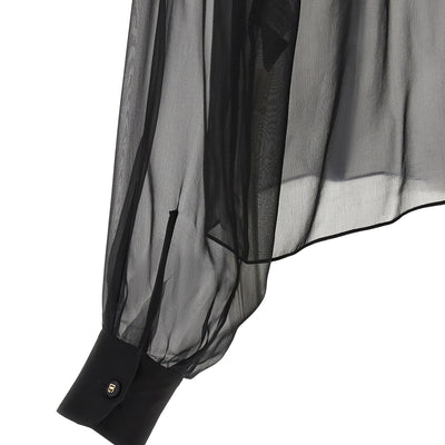 Dolce & Gabbana Chiffon Blouse With Flower