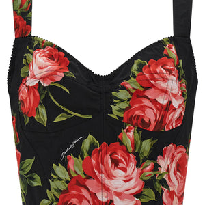 Dolce & Gabbana Bouquet Rose Bustier Top