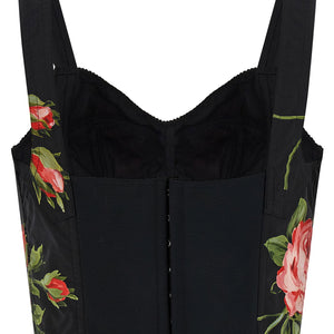 Dolce & Gabbana Bouquet Rose Bustier Top