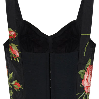 Dolce & Gabbana Bouquet Rose Bustier Top