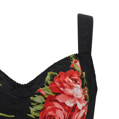 Dolce & Gabbana Bouquet Rose Bustier Top