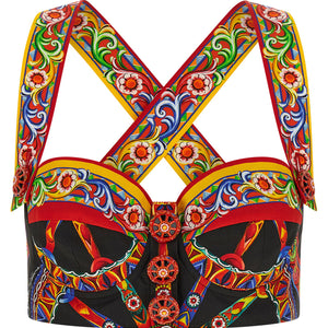 Dolce & Gabbana Carretto Bustier Top