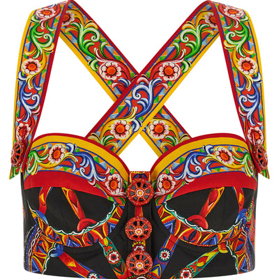 Dolce & Gabbana Carretto Bustier Top