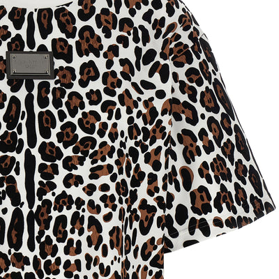 Dolce & Gabbana Animal Print Logo Plaque T-shirt
