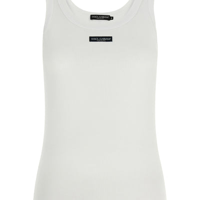 Dolce & Gabbana Logo Patch Tank Top