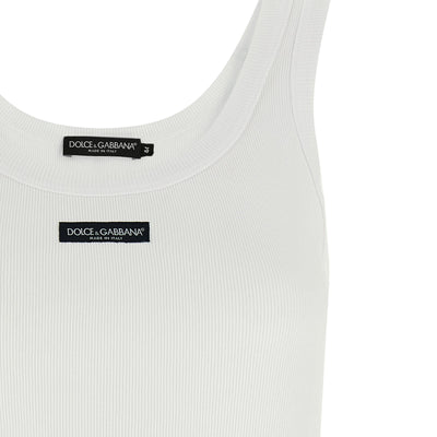 Dolce & Gabbana Logo Patch Tank Top